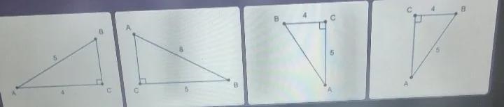 Which of the following traingles is Cos B = 0.8?-example-1