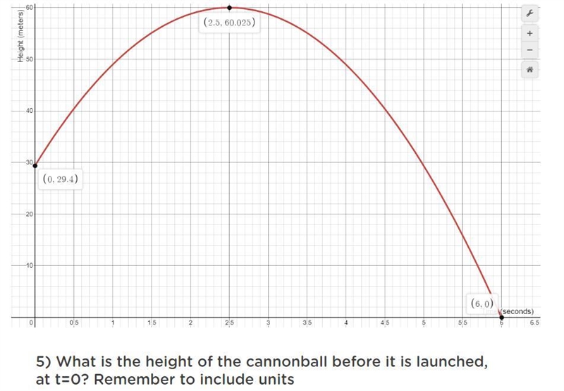 When an object is projected into the air, it follows the path of a parabola. The equation-example-2