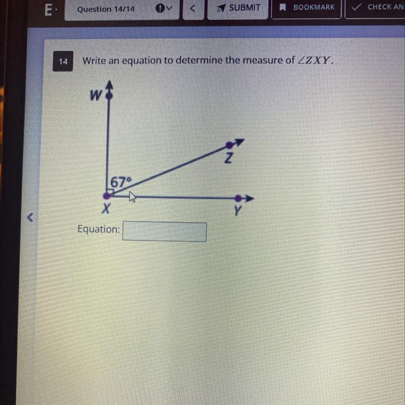 Write an equation to determine the measure of-example-1