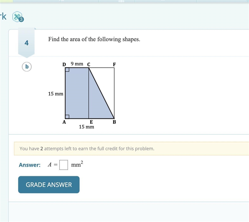 Stop getting this wrong this is only for smart people! FIND THE AREA-example-1