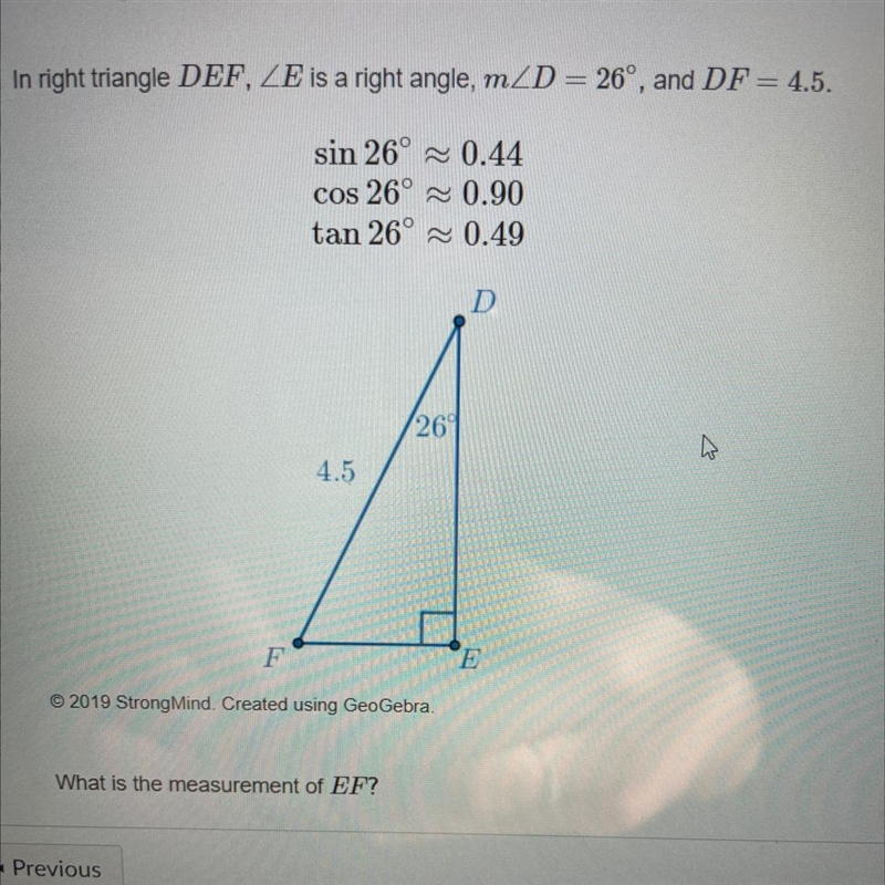 Find the measurement of EF. Pleaseee i need help!!-example-1