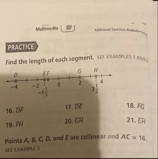 PRACTICE Find the length of each segment. Cans somebody help me in the problem of-example-1