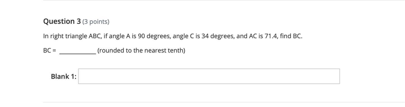 In right triangle ABC, if angle A is 90 degrees, angle C is 34 degrees, and AC is-example-1