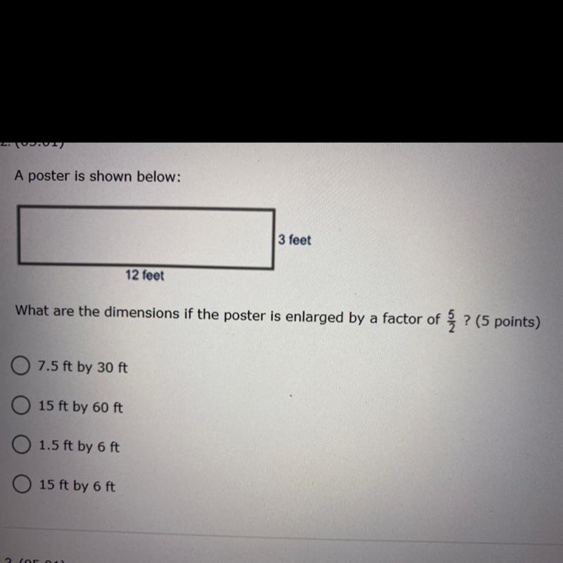 What are the dimensions if the poster is enlarged by a factor of 5/2?-example-1