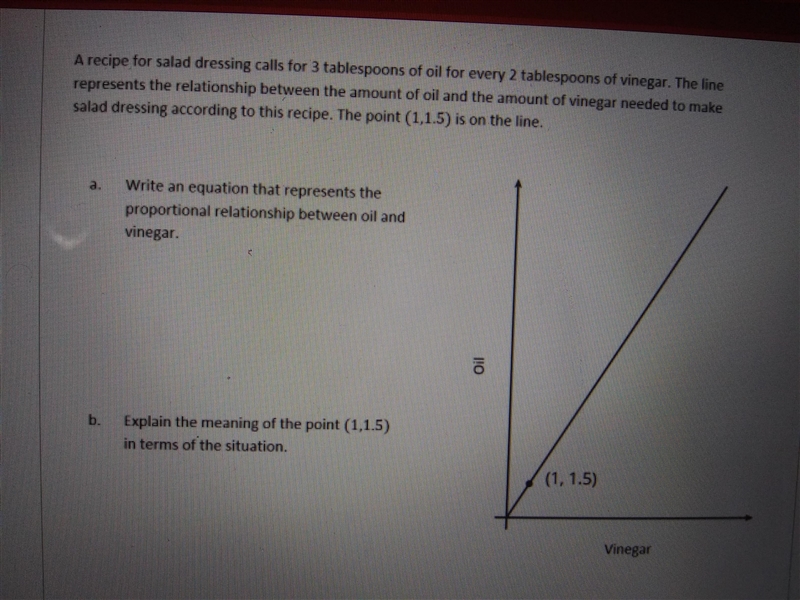 write an equation that represents the proportional relationship between oil and vinegar-example-1