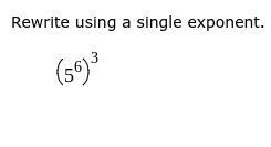 Rewrite using a single exponent.-example-1