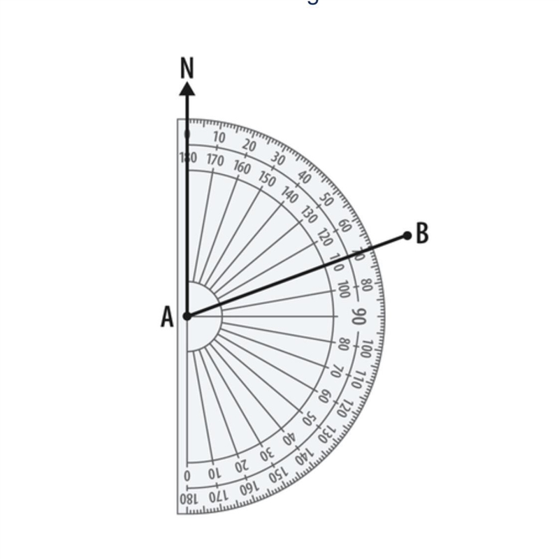 Work out the bearing of B from A.-example-1