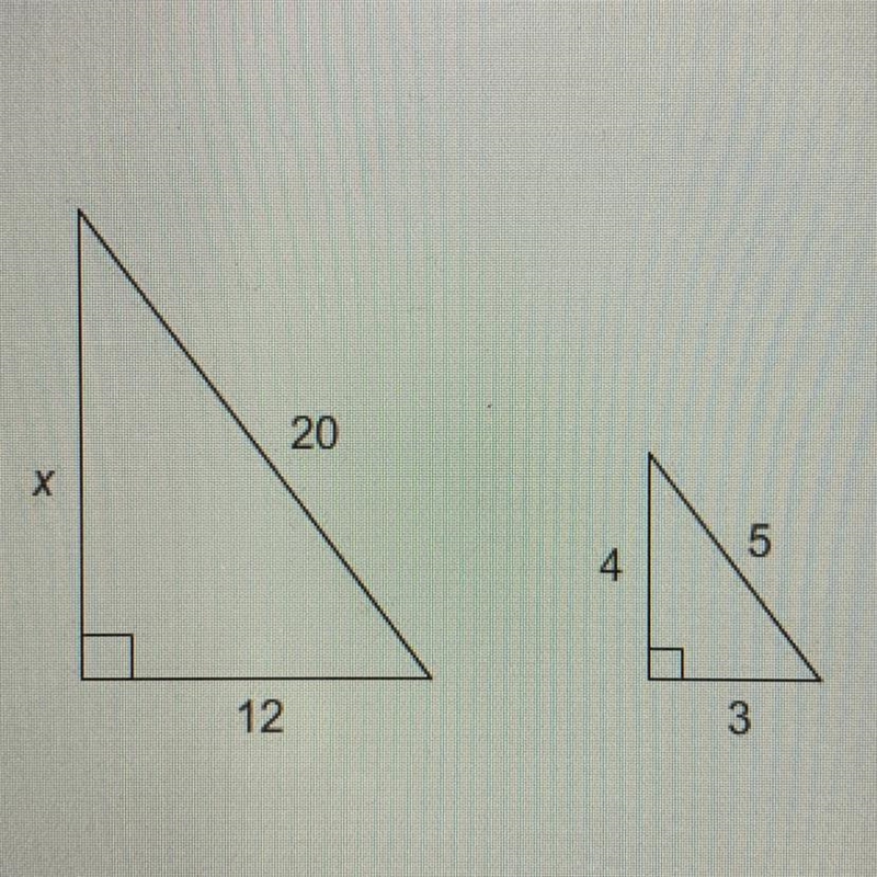 The triangles are similar. What is the value of x? Enter your answer in the box.-example-1