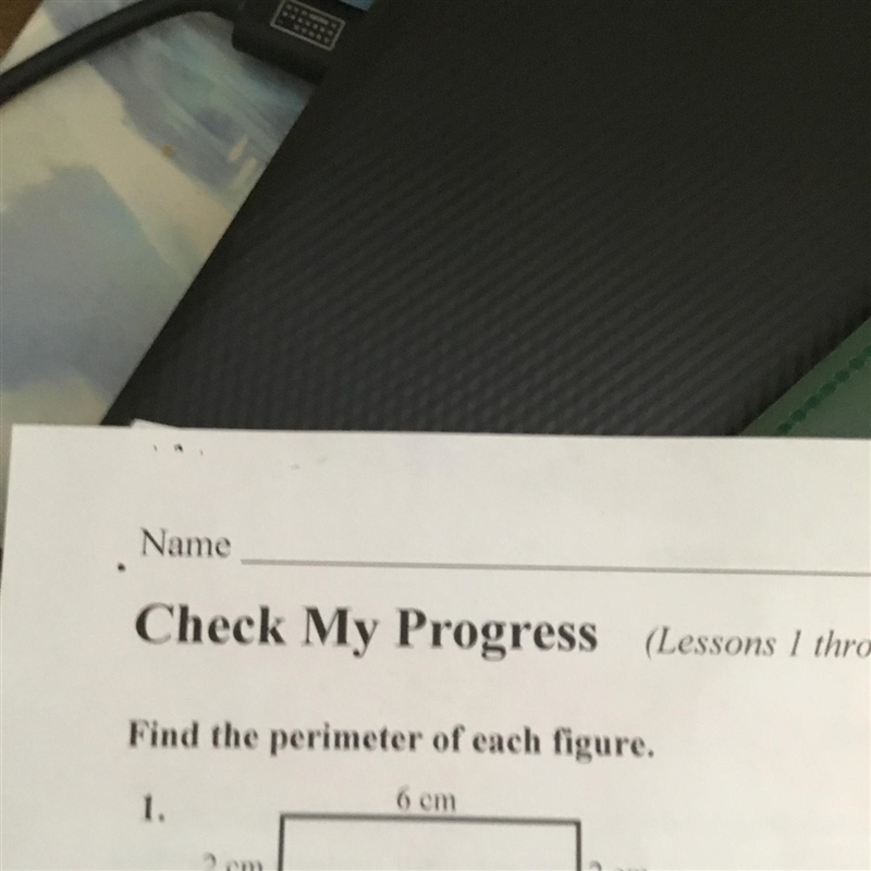 Find the perimeter of each figure. 6 cm 2 cm 2 cm 6 cm-example-1