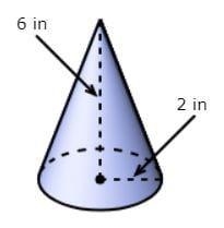 What is the volume of the cone in terms of ​π ?-example-1