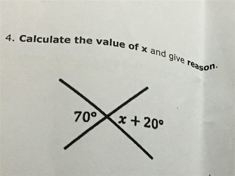 Calculate the value of x and give reason.-example-1