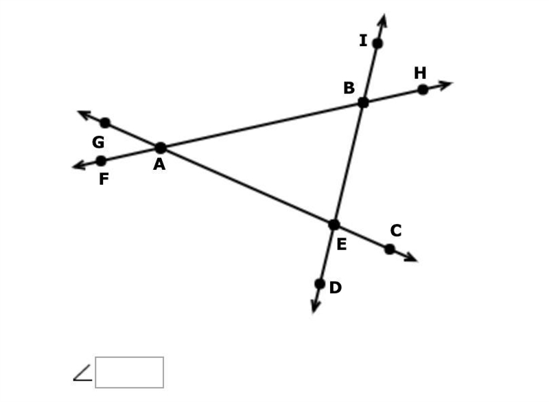 Other than itself, which angle is congruent to ∠DEA? Please help!!!-example-1