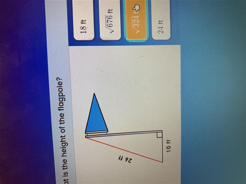 What is the height of the flagpole-example-1