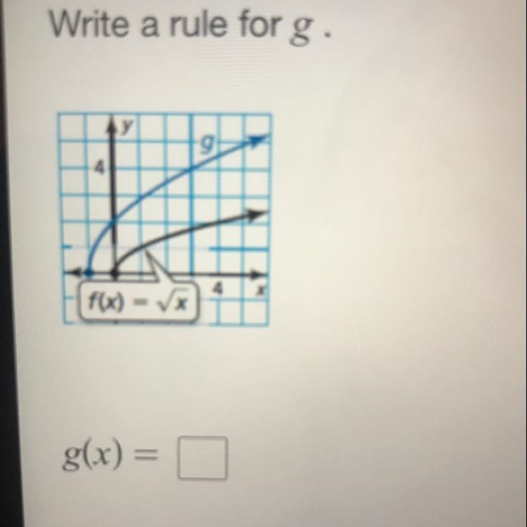 Write a rule for g (pls help asap 50 pts )-example-1