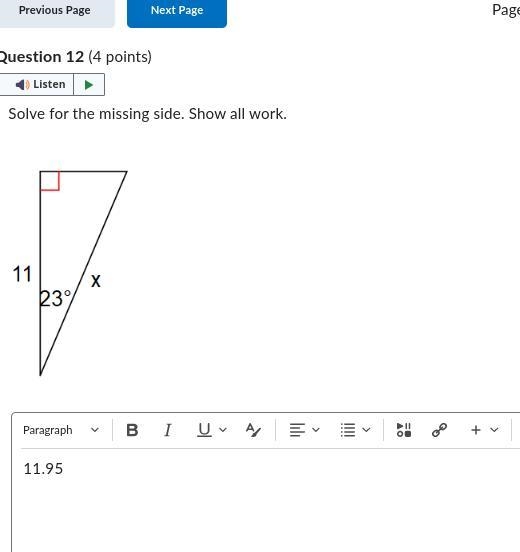 Need to explain a bit on why the answer is 11.95. Show work-example-1