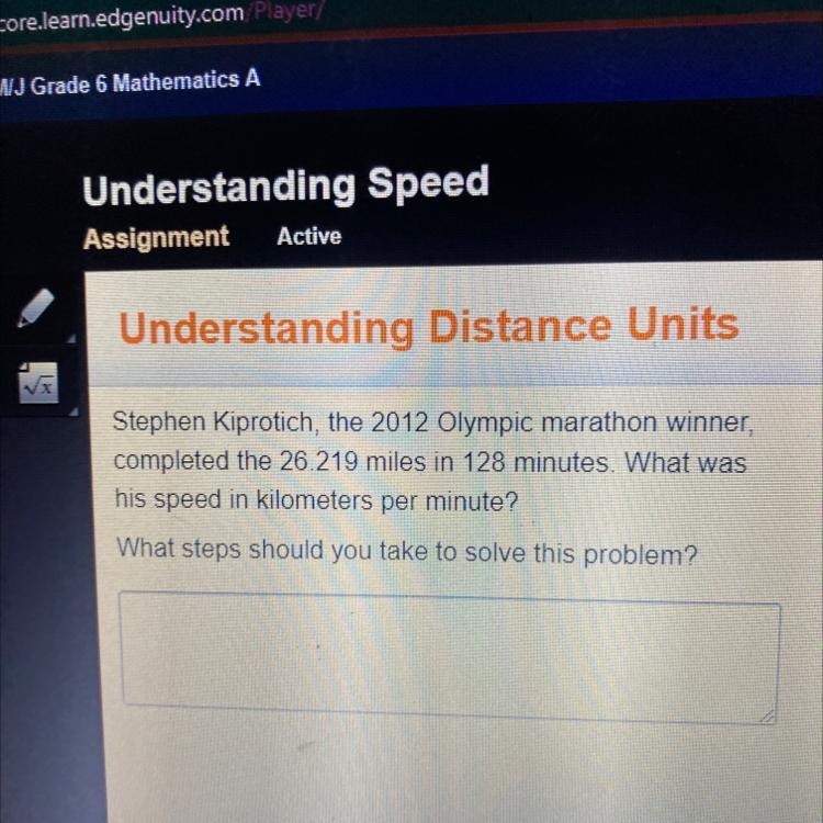 Understanding Distance Units х Stephen Kiprotich, the 2012 Olympic marathon winner-example-1