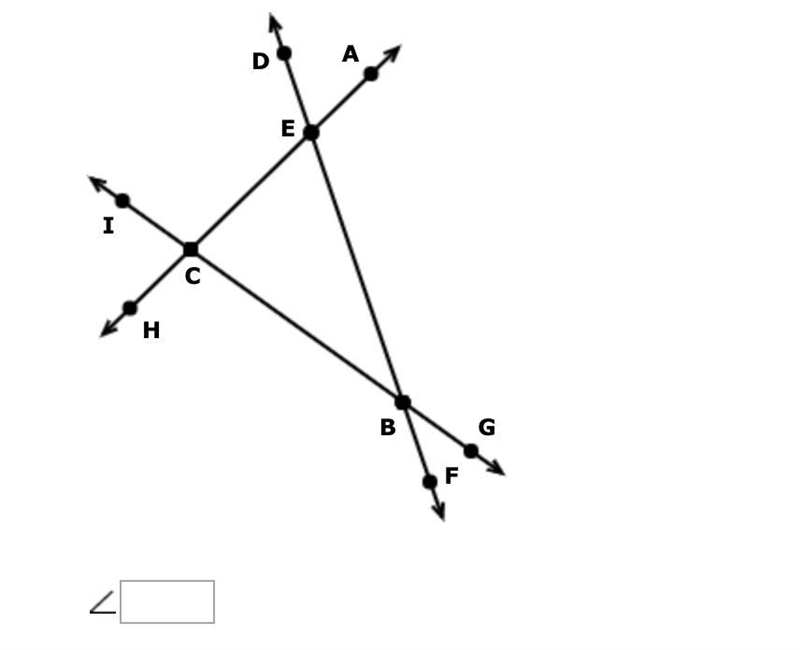 What is an angle that is adjacent to ∠BEC? Please help!!!-example-1