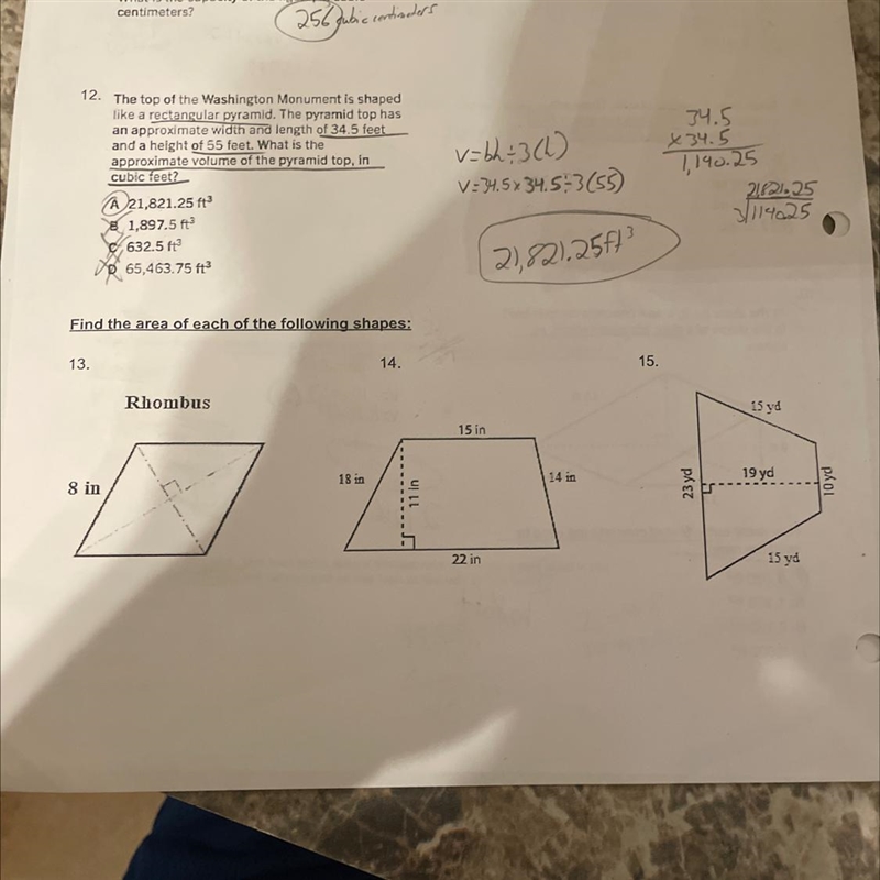 15 in 18 in 14 in 11 In 22 in I need help on bottom three please-example-1