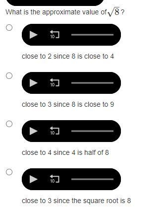 What is the approximate value of √8-example-1