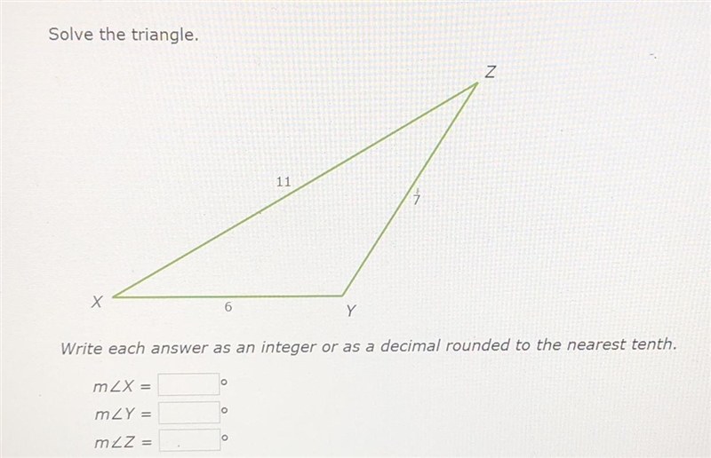 Please help me solve this triangle so I know I’m doing it right.-example-1