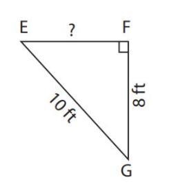 Find the missing side of the right triangle. options: 6.5 ft 7 ft 5.5 ft 6 ft-example-1