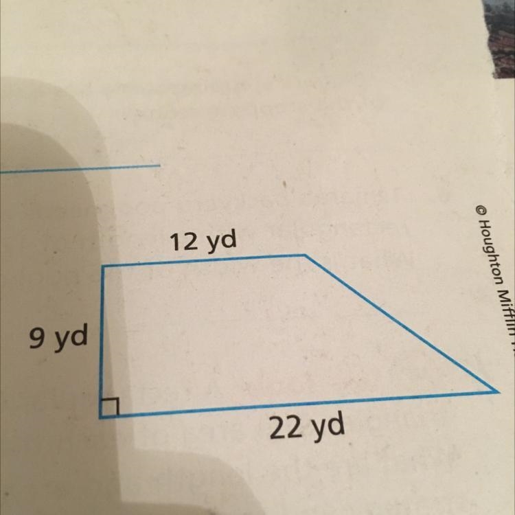 A small plot of land is shaped like the figure shown. What is the area of the plot-example-1