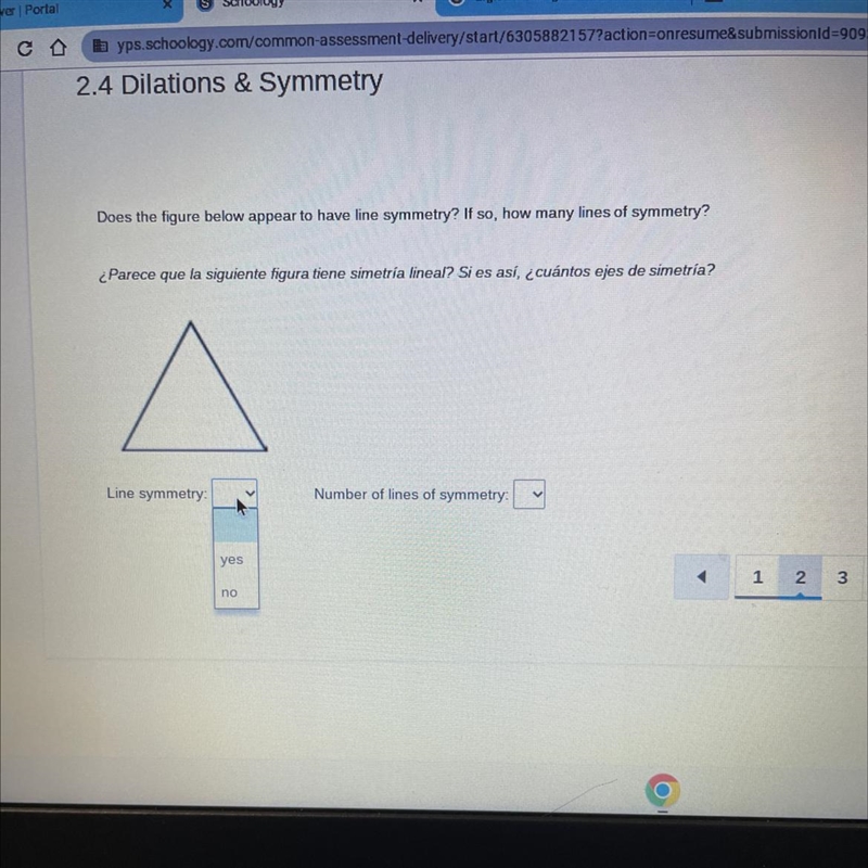 Does the fugue below appear to have line symmetry if so how many lines of symmetry-example-1