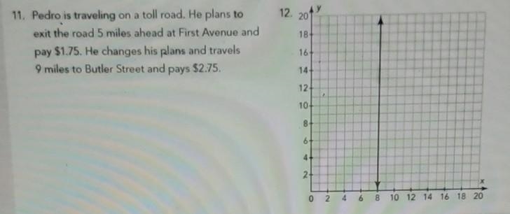 I need help on number 11 find the point slope form of a line-example-1