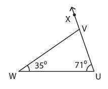 What is the measure of angle WVX?-example-1