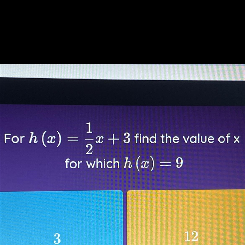 For h (X) = za h 2 1 2 + 3 find the value of x 2 for which h (X) = 9-example-1