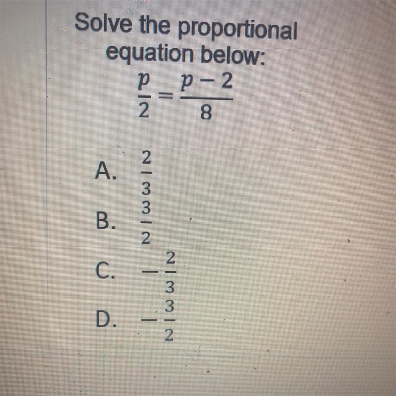 Solve the proportional equation below:-example-1