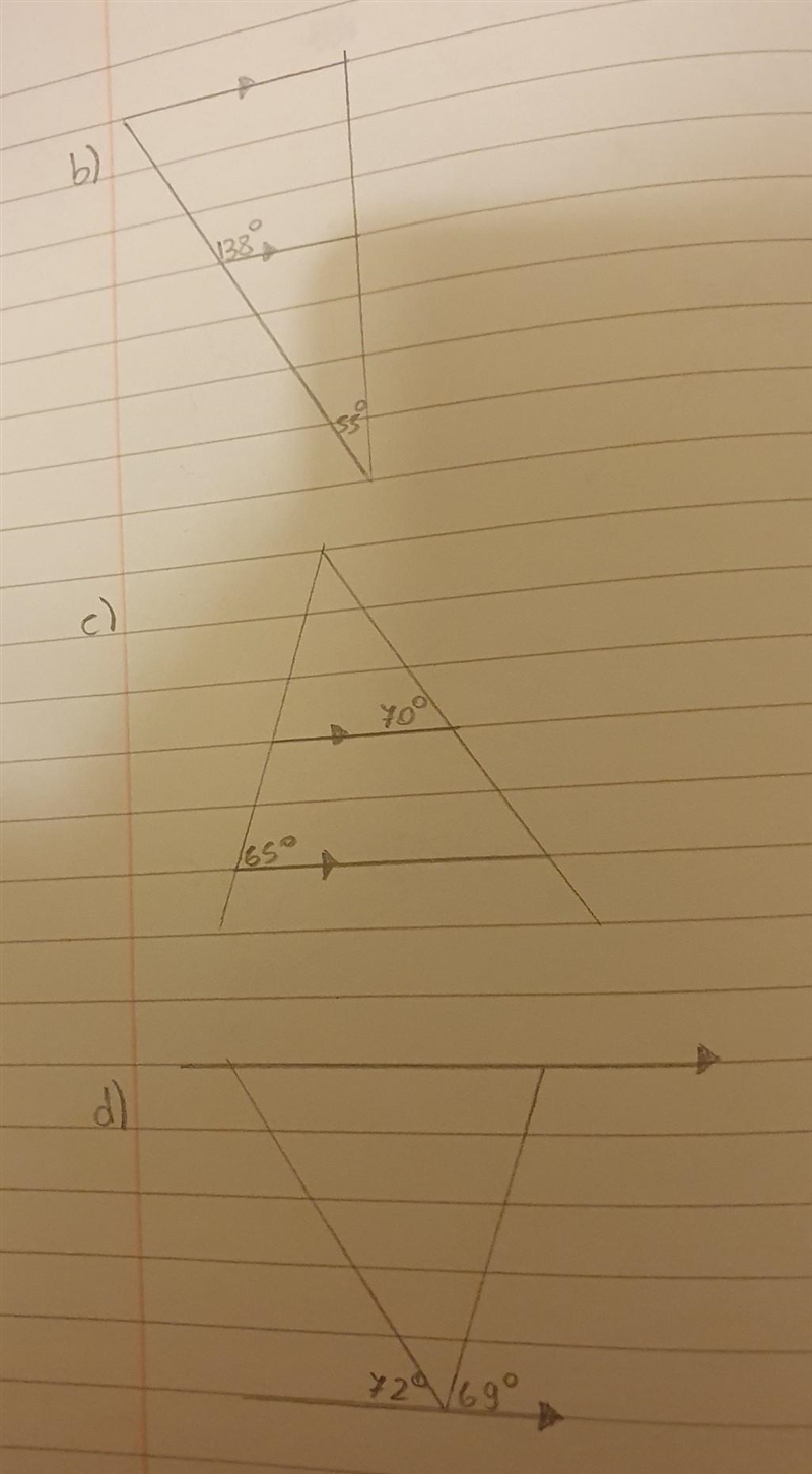 Find the missing angles​-example-1