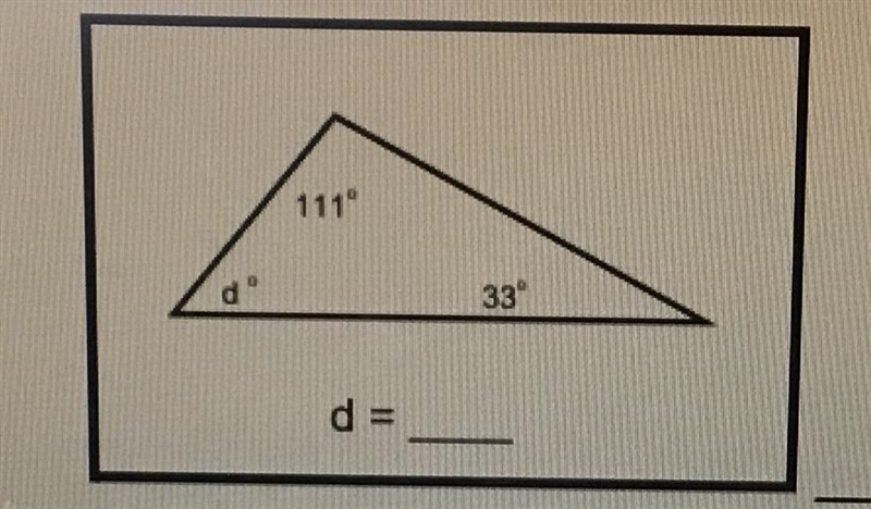 Find the missing angle.-example-1