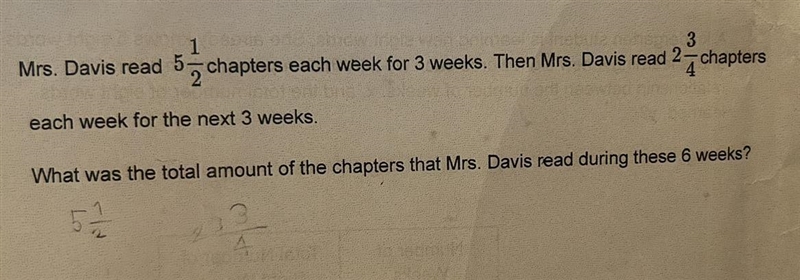 2nd 9wks Test Review ign ve 1 19 spie 3 Mrs. Davis read 5 chapters each week for 3 weeks-example-1