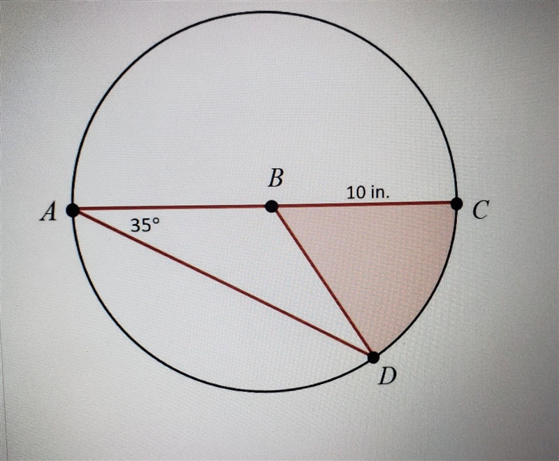 What is the area of the shaded sector of OB below? ​-example-1