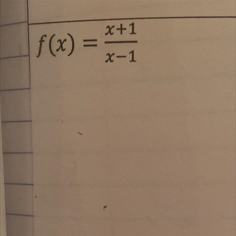 Find the vertical and horizontal asymptotes of f(x)= x+1/x-1-example-1