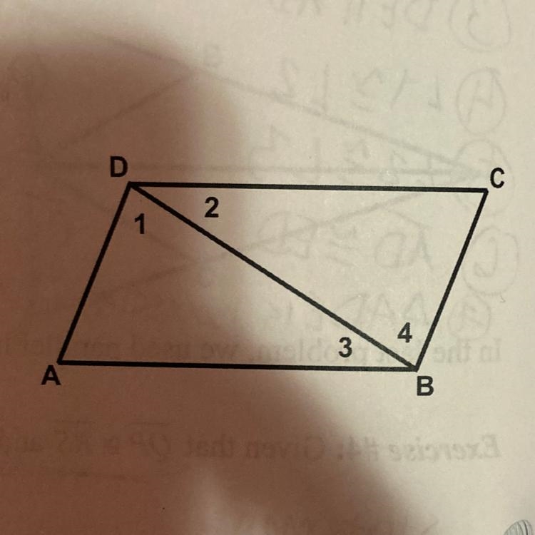 In the following diagram, AD || BC and AB || DC. Prove angle A is congruent to angle-example-1