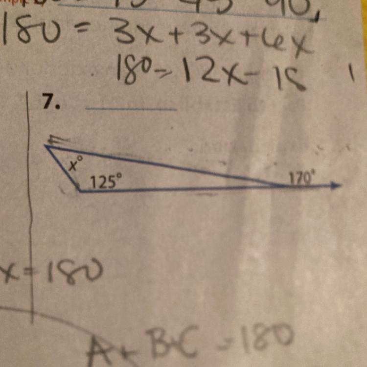 Determine the value of X. Please help!! Number 7!-example-1