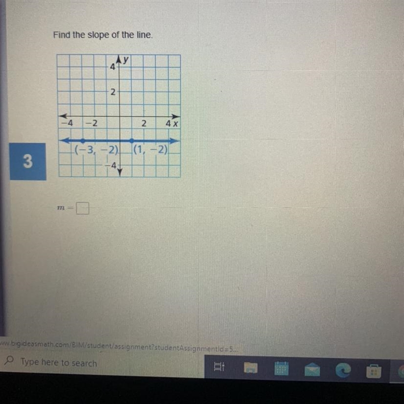 Find the slope of the line m=-example-1