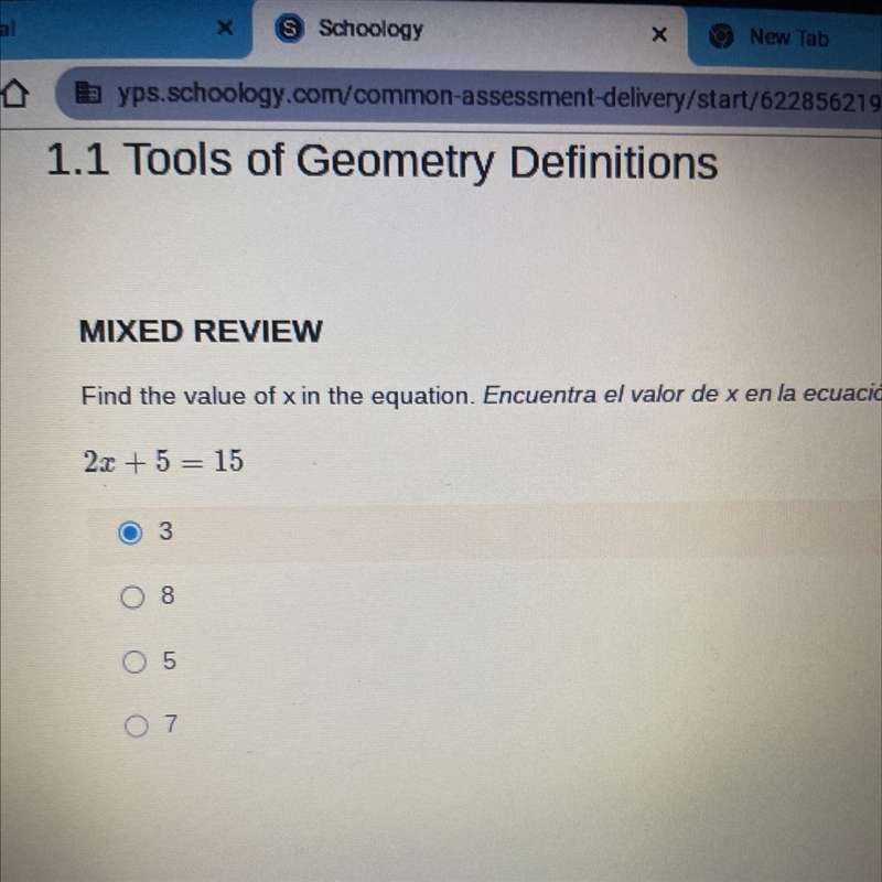 Find the value of x in the equation-example-1