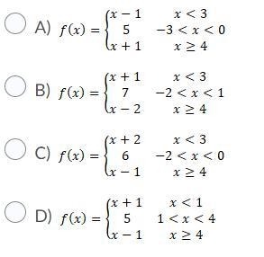 Which piecewise function represents the graph?-example-2