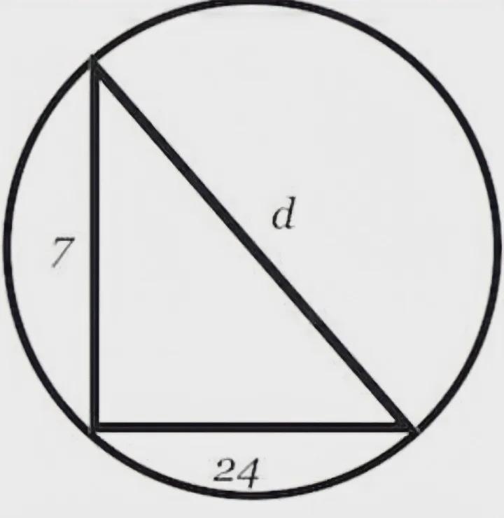 What is the length of the circle’s radius?a. 25b. 23c. 11.5d. 12.5-example-1