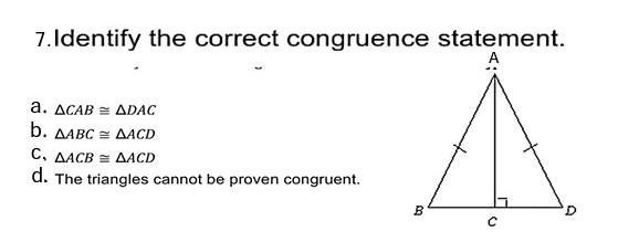 7. Identify the correct congruence statement. ​-example-1