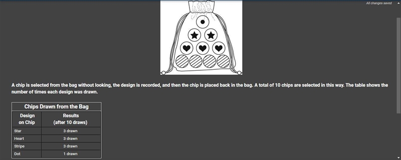 Which chip design has a greater probability of selection than what the actual results-example-1