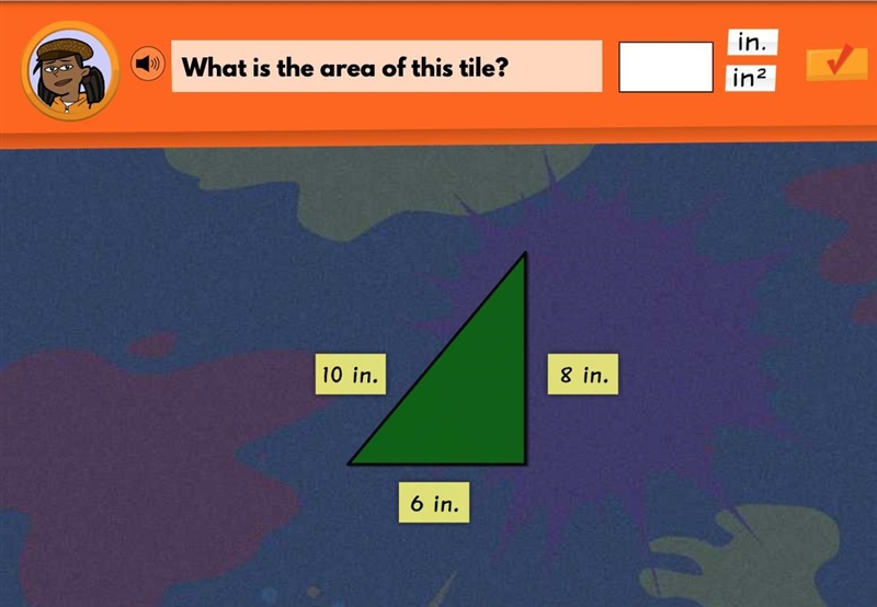 What is the area of this tile-example-1