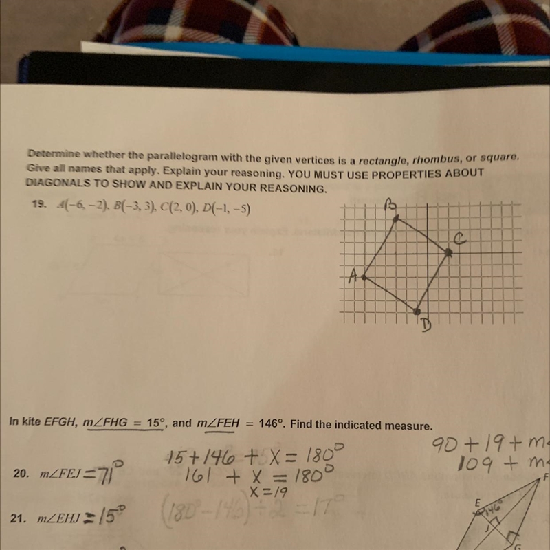 Determine whether the parallelogram with the given vertices is a rectangle, rhombus-example-1