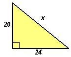 Use the Pythagorean Theorem to find the exact value of x for the right triangle below-example-1