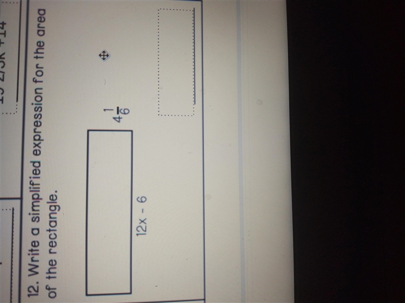 Write a simplified expression for the area of the rectangle.....-example-1