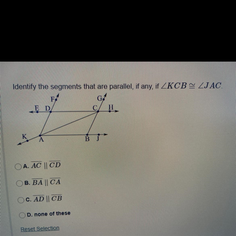 Identify the segments that are parallel, if any, if-example-1