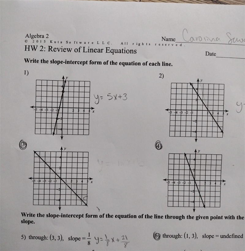 Please help! not sure how to find 3 and 4 ​-example-1